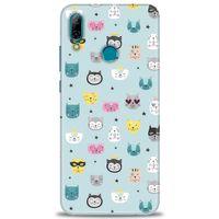 Huawei P Smart 2019 Kılıf HD Baskılı Kılıf - Cats + Tam Ekran Koruyucu