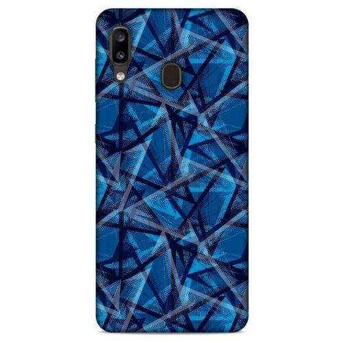 Samsung Galaxy A20 Uyumlu Kılıf Mavi Delisi (46) Core Armor Kılıf Geometrik