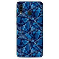 Samsung Galaxy A20 Uyumlu Kılıf Mavi Delisi (46) Core Armor Kılıf Geometrik