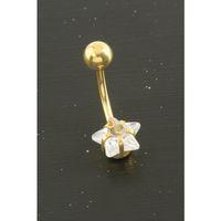 Yıldız Zirkon Taşlı Çelik Piercing 1 Adet