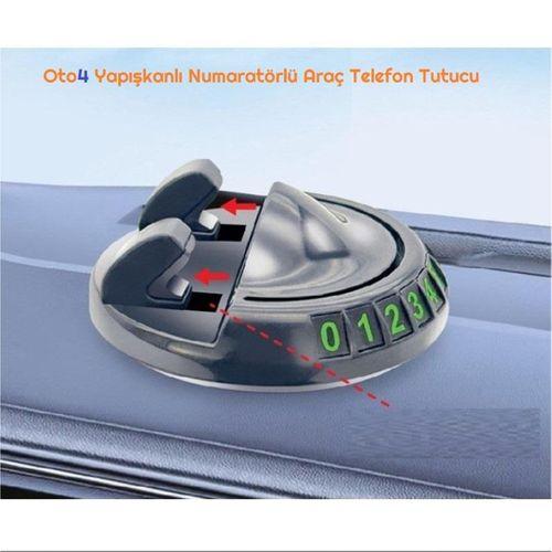 Oto4 Yapışkanlı Numaratörlü Araç Telefon Tutucu