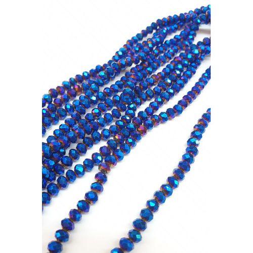 Kaplama Saks Mavisi Kristal Boncuk 6 Mm