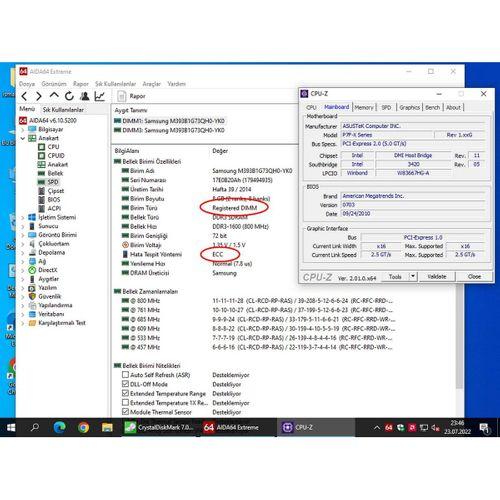 LGA 1156 ASUS P7F-X Sunucu+MasaÜstü ANAKART