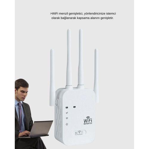 Antenli Wifi Repeater 300m2 Kapsama Alanı Wpa3 Güvenlikli