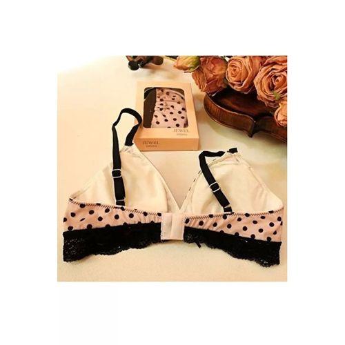 Balensiz Cepli Bralet Çiçekli Sütyen Ped Takılabilir Toparlayıcı Nefes Alan Hafif Doğal Görünüm Ayarlanabilir Askılı Günlük Konfor Kadın Sütyen