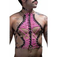 Erkek Lastik Fantazi Göğüs Harness - Brfm192