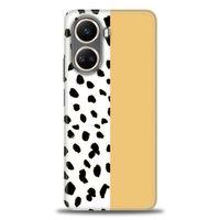 Realme C55 Kılıf HD Baskılı Kılıf - Sarı ve Puantiye + Tam Ekran Koruyucu