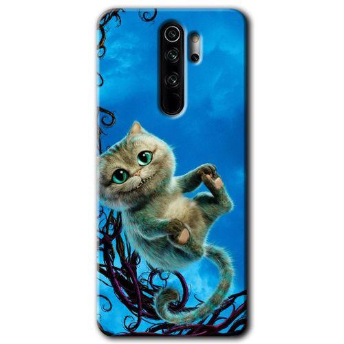 MRCİLETİSİM Xiaomi Redmi Note 8 Pro Kılıf Kapak - Çılgın Kedi +Hayalet Ekran Yandan Gözükmez