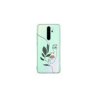 Xioami Redmi Note 8 Pro Line Art Women Desenli Şeffaf Kılıf