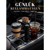 Araç İçi Bardaklık Organizeri Çok Amaçlı İçecek Ve Eşya Tutucu