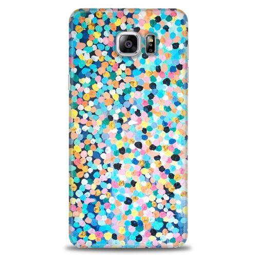 Samsung Galaxy Note 5 Kılıf HD Baskılı Kılıf - Renkli Benekler + Tam Ekran Koruyucu
