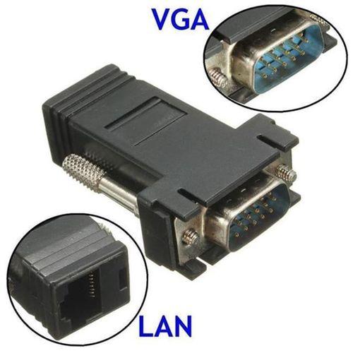 Powermaster VGA Extender RJ45 CAT5/CAT6/CAT7 Uzatıcı Çevirici (2'li Paket)