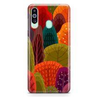 Samsung Galaxy A60 Kılıf Renkli Orman Arka Kapak Koruma Desenli Full Koruyucu