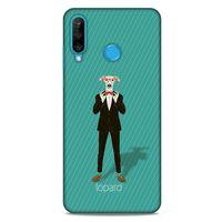 Huawei P30 Lite Kılıf FunnyMaX (12) Koruyucu Silikon Turkuaz Köpek