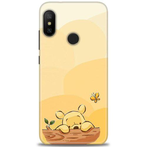 Xiaomi Mi A2 Lite Kılıf HD Baskılı Kılıf - Winnie ve Kelebek + Tam Ekran Koruyucu