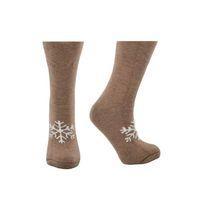 Dode Flora Kadın Extra Kalın Yünlü Kar Tanesi Desenli Termal Çorap