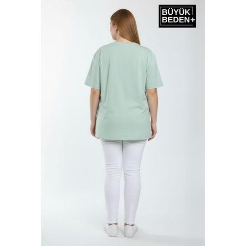 Süperlife Kadın Büyük Beden Chef s Selection Baskılı 3xl-6xl Bisiklet Yaka Tshırt SPR25BTSK510-04