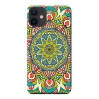 iPhone 12 Kılıf Dekoratif Geometrik Vektörel Baskılı Esnek TPU Silikon