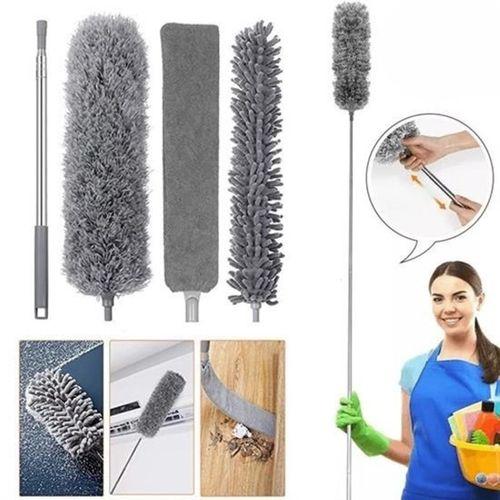 Angel Of Life® Teleskopik 3'lü Mop Toz Alma Püskülü Çok Fonksiyonlu Temizlik Seti