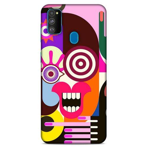 Lopard Samsung Galaxy M30s Uyumlu Kılıf Soyut Sanat (10) Desenli Full Koruma Kılıfı