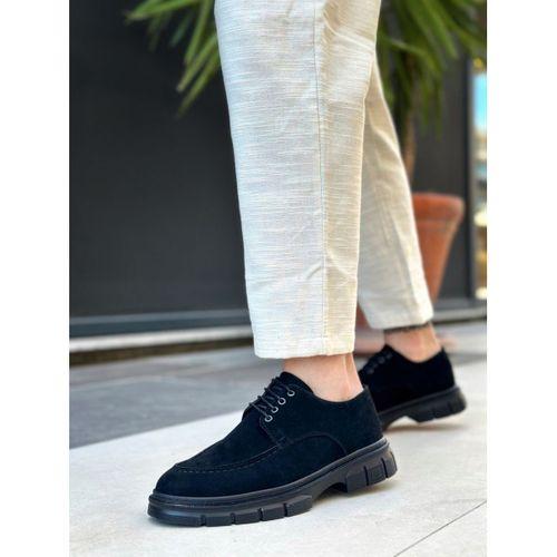 BA0237 Bağcıklı Klasik Siyah Taban  Süet Casual Erkek Ayakkabı