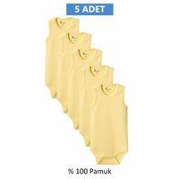 Sarı Askılı Body Zıbın 2-7 YAŞ Çocuklar İçin (5 ADET) Alttan Çıtçıtlı Özel Gereksinimli