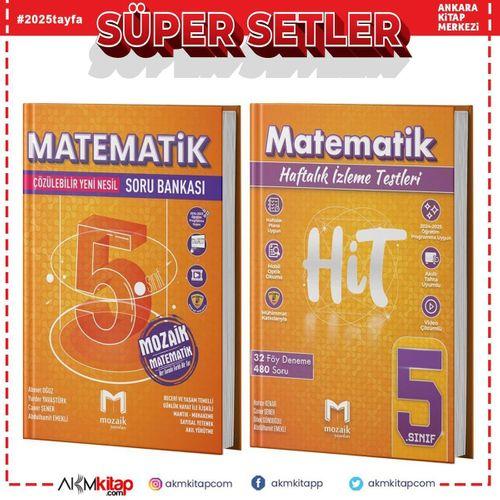Mozaik Yayınları 5. Sınıf Matematik Soru Bankası ve 32 Haftalık Deneme Seti 2 Kitap