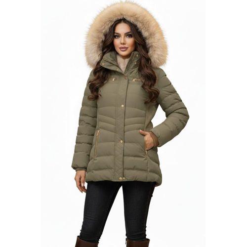 Kadın Spor Kapüşonlu İçi Peluş Mont M5306 BGL-ST04891