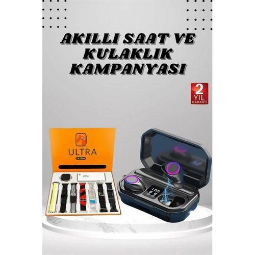 Yeni Nesil Akıllı Saat Ve Bluetooth Kulaklık Kampanyası Dijital Göstergeli Powerbankli