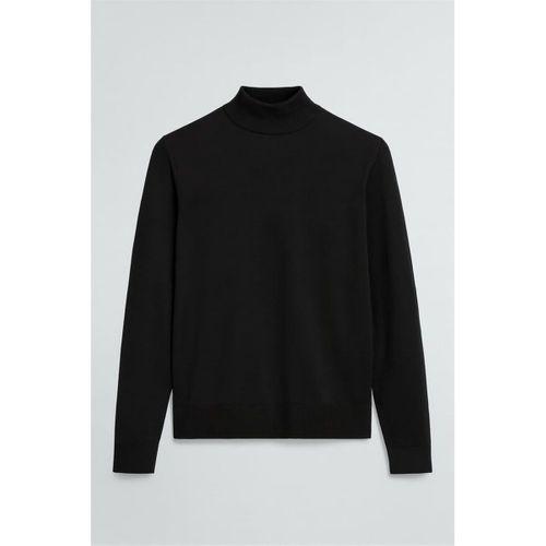 Fincher Yarım Balıkçı Regular Fit Boğazlı Erkek Kazak - Siyah