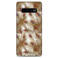 Samsung Galaxy S10 Plus Kılıf Desenli Özel Seri Tüyler (25) Antişok Kapak