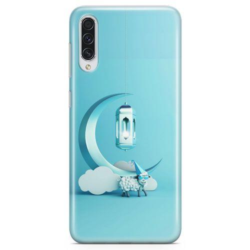 Samsung Galaxy A70s Kılıf Masa Lambası Mavi Arka Kapak Koruma Desenli Full Koruyucu