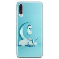 Samsung Galaxy A70s Kılıf Masa Lambası Mavi Arka Kapak Koruma Desenli Full Koruyucu