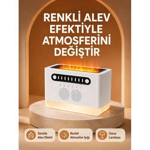 Type-c Şarjlı Kablosuz Hoparlör Beyaz Gürültü Ve Atmosfer Işığı
