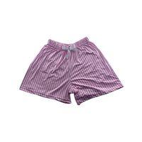 Kadın İnce Beyaz Çizgili Şort Milan - 001