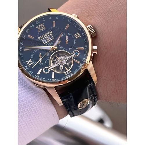 Raymond Nişan Ve Damatlara Özel Deri Kordon 2 Yıl Garantili Otomatik Erkek Kol Saati+Bileklik RMD.M2