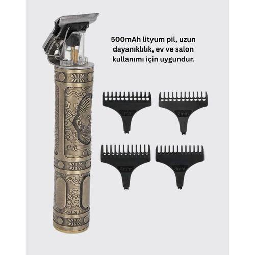 4 Kılavuz Taraklı Profesyonel Saç Ve Sakal Kesme Makinesi