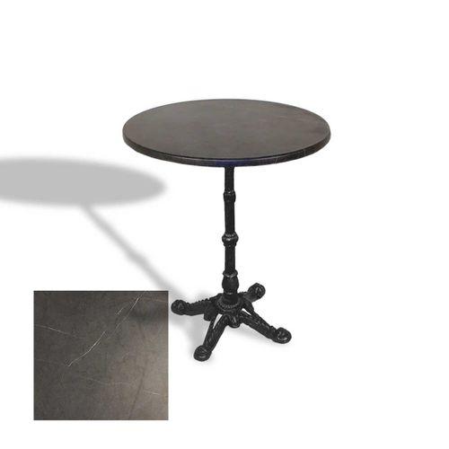 Dockers Çipa 1002 Döküm Ayak Yuvarlak Masa Çap 70cm - (Werzalit, Wermodin ve Allzalit Tabla) - Grey Marble