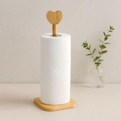 Bambu Kağıt Havluluk 12x12 cm Kalp Başlı Sap 28.5 cm