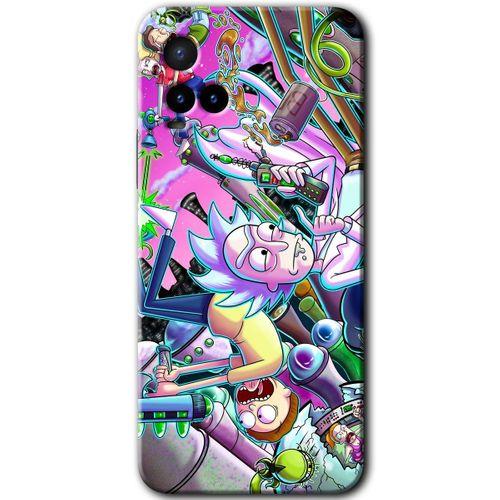Vivo Y21s HD Baskılı Kılıf + 9D Tam Ekran Koruyucu - Graffiti Çizgi Film