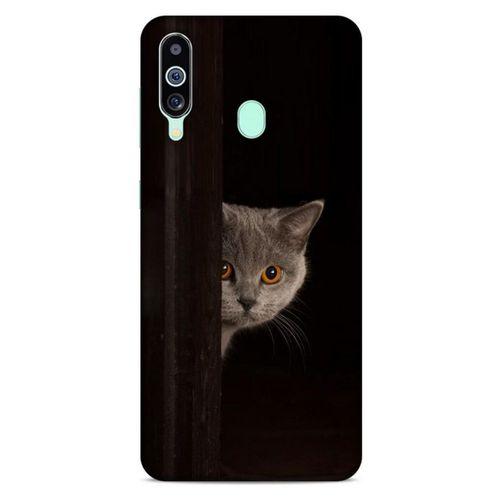 Lopard Samsung Galaxy M40 Uyumlu Kılıf Kediler (49) Ultra Silikon Kılıf Turuncu Gözler