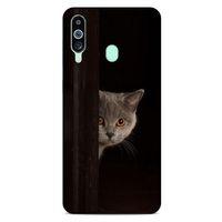 Lopard Samsung Galaxy M40 Uyumlu Kılıf Kediler (49) Ultra Silikon Kılıf Turuncu Gözler