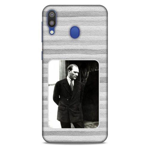Samsung Galaxy M20 Kılıf Atatürk (36) Glitter Kılıf Gri Kumlar