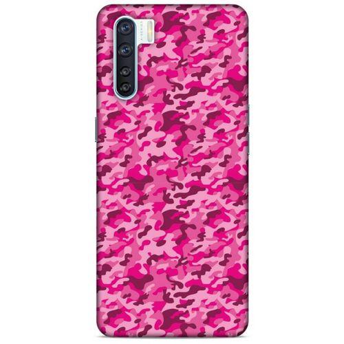 Oppo A91 Uyumlu Kılıf Pembe Delisi (32) Soft Silikon Kılıf Kamuflaj