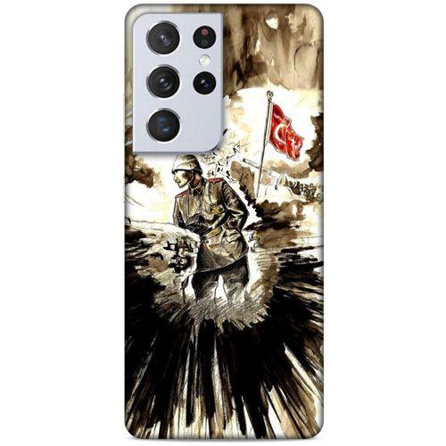 Lopard Samsung Galaxy S21 Ultra Uyumlu Kılıf Atatürk (46) Core Armor Kılıf
