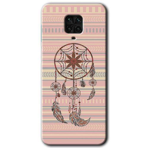 Xiaomi Redmi Note 9 Pro Kılıf Baskılı Kapak - Mandala Retro + 5D Tam Kaplayan Cam