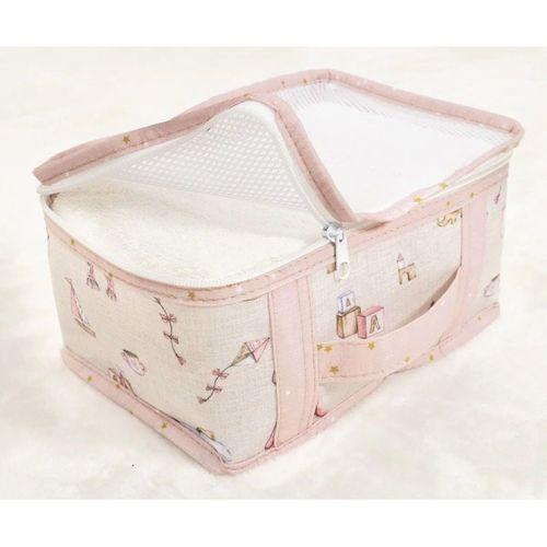 Baby 6'lı Desenli Fileli Bavul Valiz İçi Düzenleyici Çok Amaçlı Organizer (pembe)