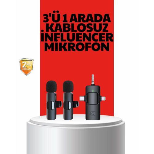 Kablosuz Mikrofon - Telefon Ve Bilgisayar Uyumlu