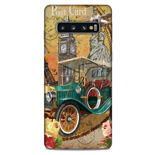 Retro (37) Desen Silicone Cover Renkli Samsung Galaxy S10 Kılıf