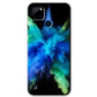 Realme C21 Kılıf HD Desen Baskılı Arka Kapak + Temperli Cam - Karışım 1